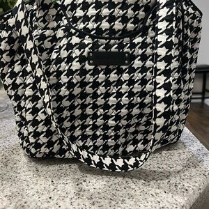 Vera Bradley Houndstooth Tote in Black and White